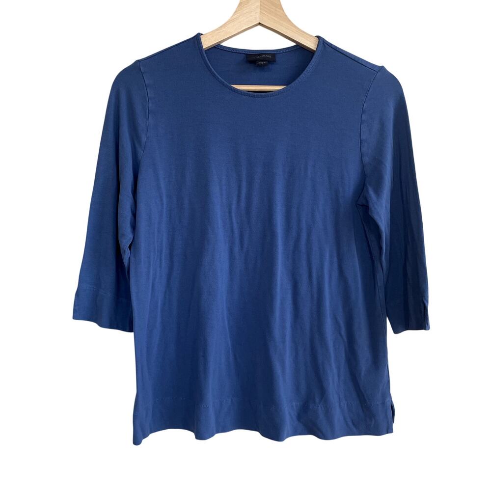 J.Jill wearever collection blue 3/4 sleeve top women's size S rayon lycra soft